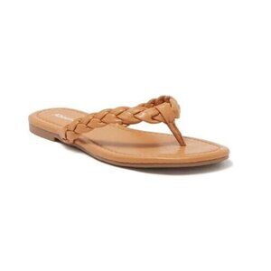 Abound BNWT "Frannie" braided tan sandals thong NEW